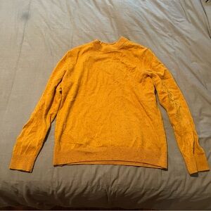 Banana Republic Men's Yellow Donegal Crewneck Sweater